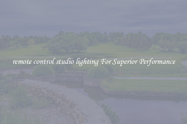 remote control studio lighting For Superior Performance
