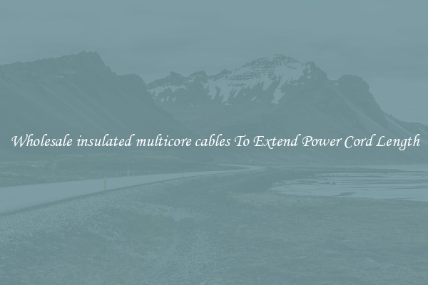 Wholesale insulated multicore cables To Extend Power Cord Length
