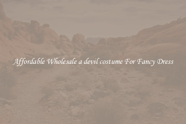 Affordable Wholesale a devil costume For Fancy Dress