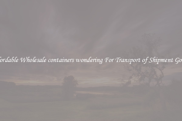 Affordable Wholesale containers wondering For Transport of Shipment Goods 
