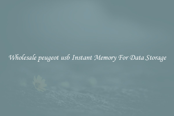 Wholesale peugeot usb Instant Memory For Data Storage