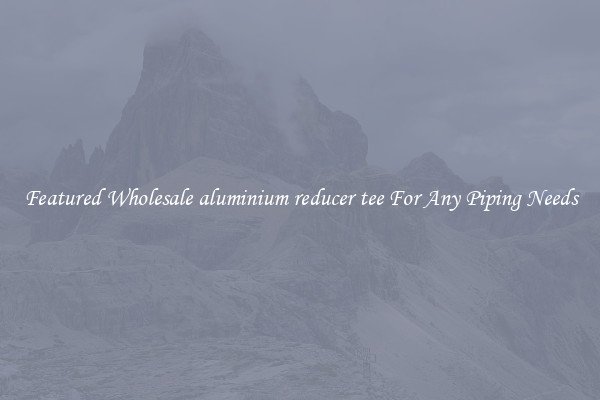 Featured Wholesale aluminium reducer tee For Any Piping Needs