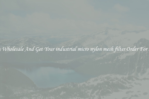 Buy Wholesale And Get Your industrial micro nylon mesh filter Order For Less