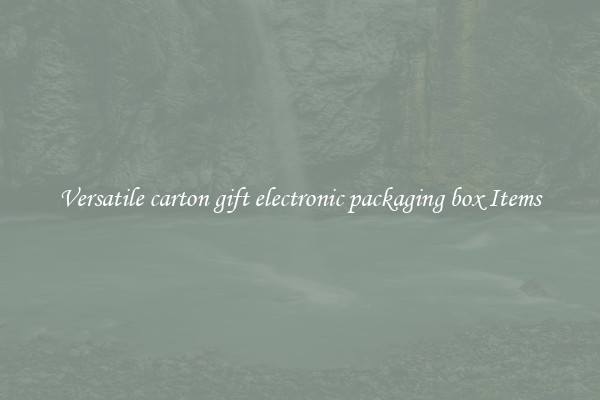 Versatile carton gift electronic packaging box Items