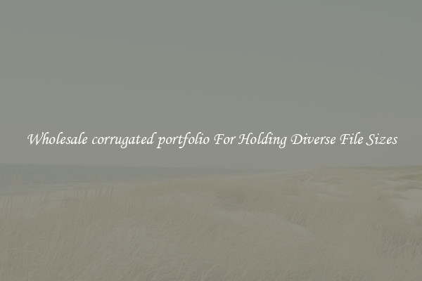 Wholesale corrugated portfolio For Holding Diverse File Sizes
