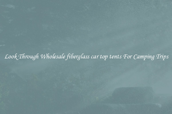 Look Through Wholesale fiberglass car top tents For Camping Trips