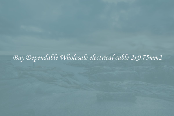 Buy Dependable Wholesale electrical cable 2x0.75mm2