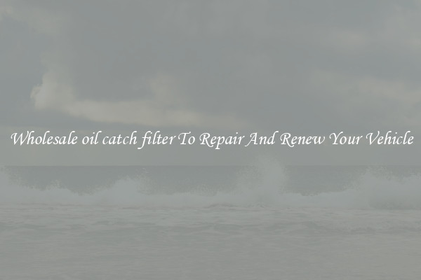 Wholesale oil catch filter To Repair And Renew Your Vehicle